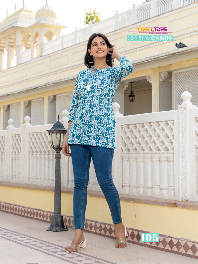 Cotton Candy Vol 4 By Tips And Tops Printed Short Ladies Tops Wholesale Online
